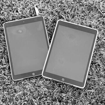 Tablets on Grass Tablets on grass